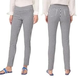 J.McLaughlin Stretch Masie Pants Gingham Navy and White Pockets Stretch Size 10